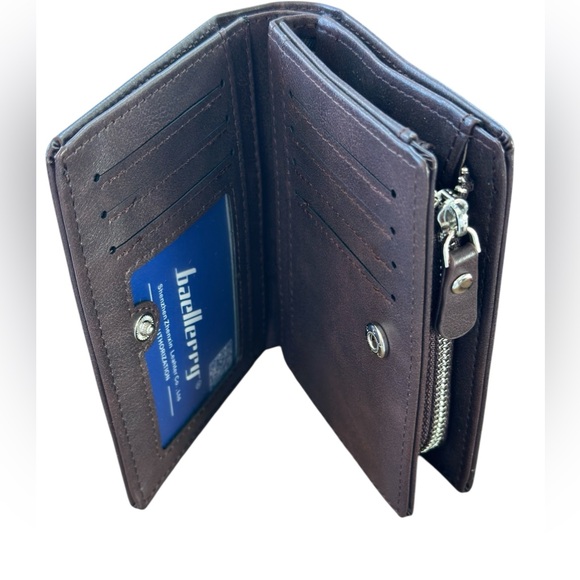NEW Baellerry Brown Leather Wallet with Zipper - Picture 4 of 8
